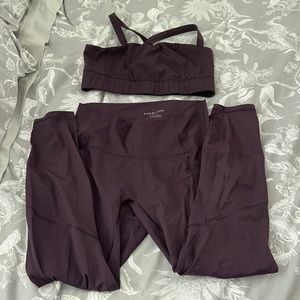 Everlane Renew Purple / Eggplant Workout Set
